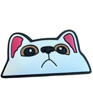 White Cat Face Croc Charm